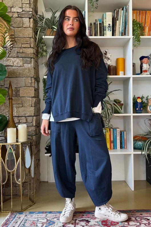Lagen Shelby Barrel Pant Navy 